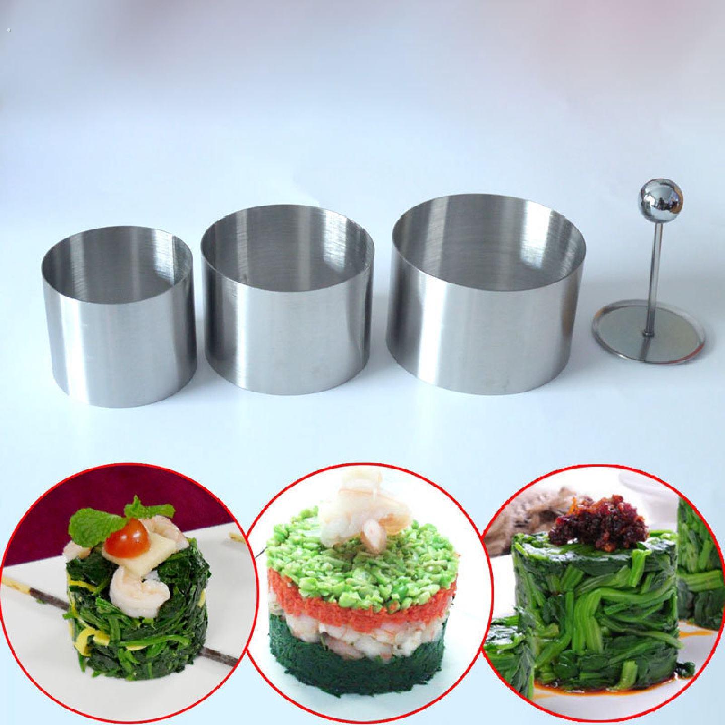 凉菜模具不锈钢圆形菜品套装厨用工具酒店厨房创意菜摆盘盘饰造型