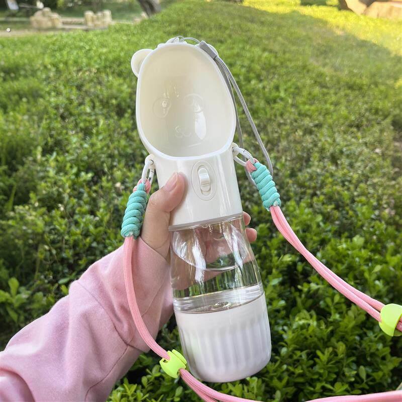 狗狗水壶外出宠物随行杯斜挎式遛狗户外可携式水粮杯耐热猫咪饮水