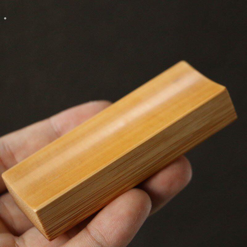 十几年玉竹老料本阳名家戚挺飞签工留青雕刻牙东盒把件把玩文玩竹