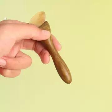 紫光檀绿檀羊角拨筋棒羊蹄梳子刮痧板面部刮脸部小随身眼刮按摩棒