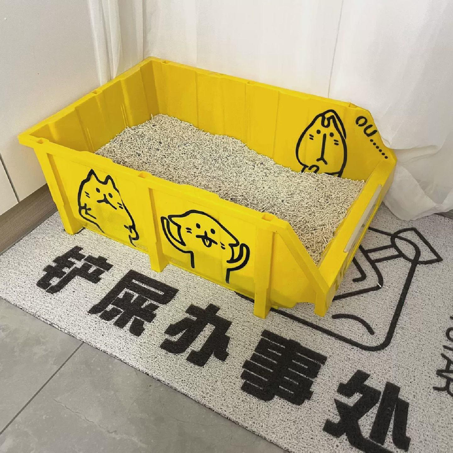 猫砂盆超大号全开放式特大号60斤缅因猫巨大型超级集装箱新型双层
