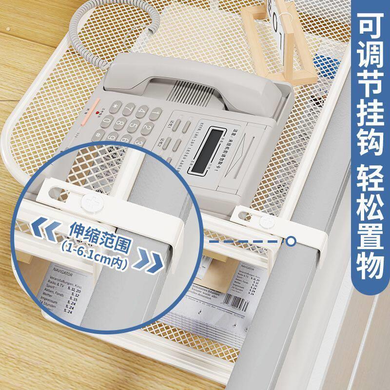 电话机置物架办公桌电话机架办公室工位桌面资料置物架屏风悬挂式