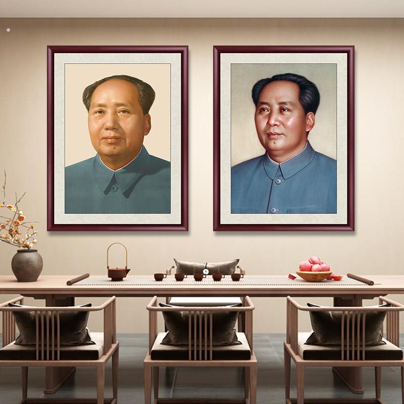 席墙画摆件挂件挂相像贴中堂画办公室住宅主卧东像墙画海报油画框