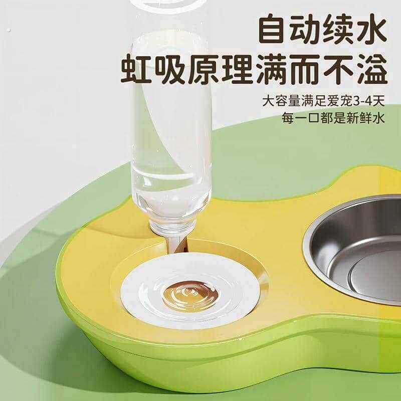 狗狗盆双碗自动饮水猫碗幼犬食盆狗粮水碗宠物饭盆宠物好物用品