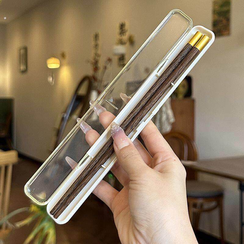 爆款精致鸡翅木筷子勺子套装单人装可携式餐具一人用家用个人专用