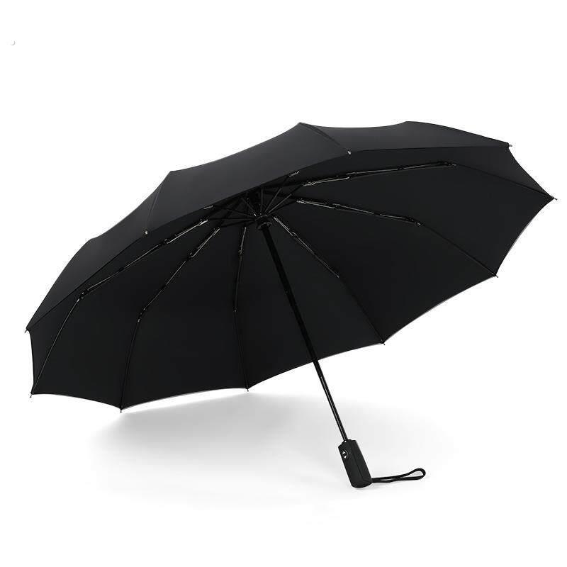 折叠十骨全自动双层布雨伞10骨防风防晒晴雨两用双层伞三折广告伞