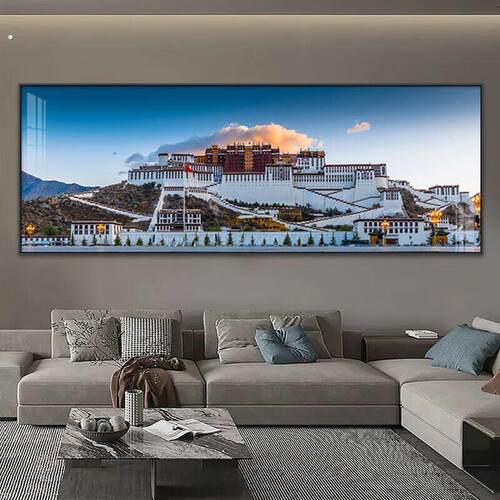 客厅沙发背景墙装饰画横版一整幅客厅挂画大气简约办公室墙画