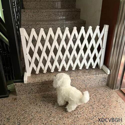 宠物围栏狗笼隔断拦狗栅栏阳台隔离门可伸缩栅栏门挡狗挡猫兔护栏
