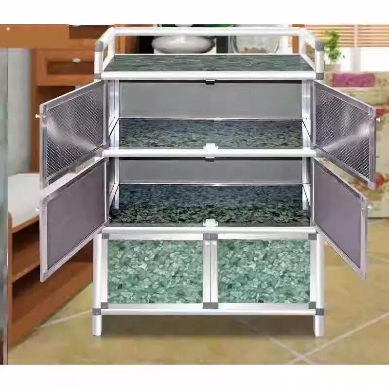 放盘子碗架装碗盘柜厨房用品家用经济型餐柜双门?具车灶台柜组装