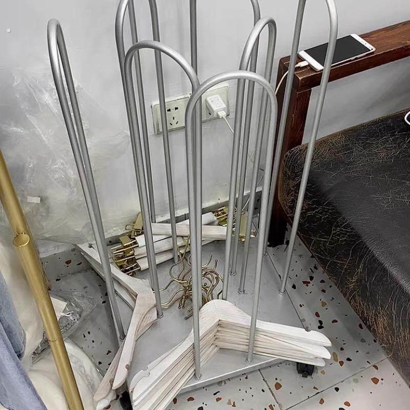衣架收纳层架神器服装店放衣裤架的可移动男女装店衣裤夹架整理架图片