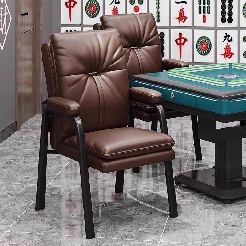棋牌室麻将馆专用椅子家用加高椅靠背四腿椅办公会议椅老人椅凳子