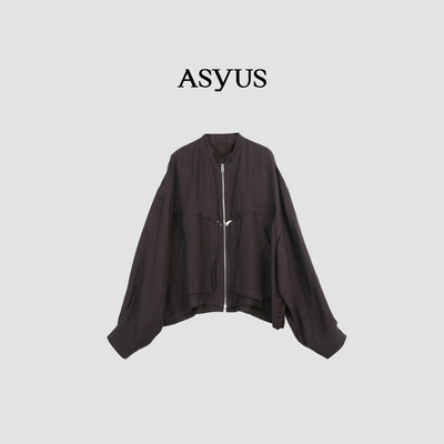 【新品】ASYUS 2026春季 复古高智简约廓形拼接夹克外套