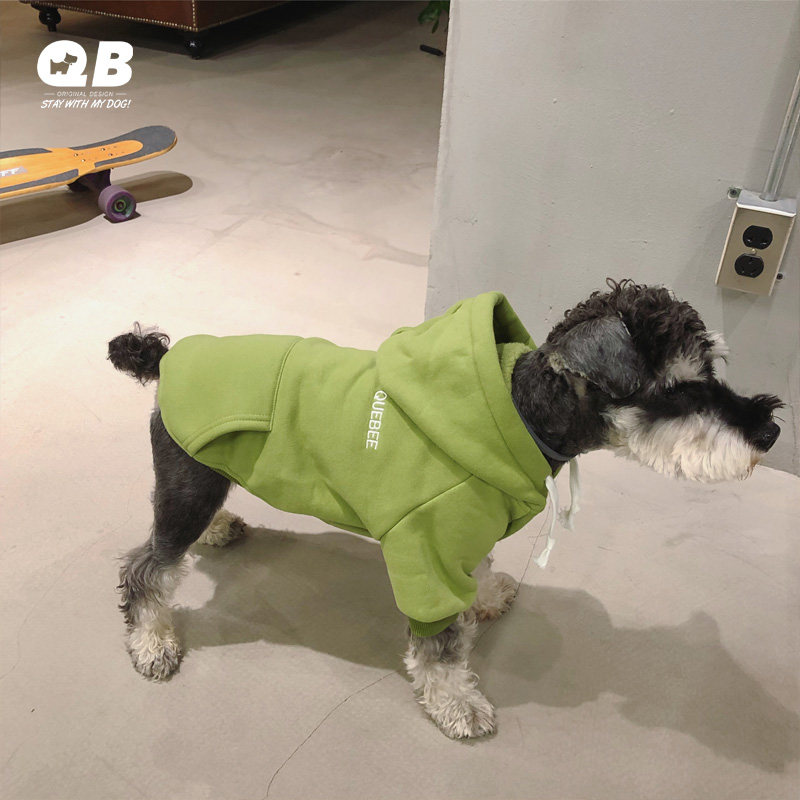 qb狗狗秋冬加厚卫衣雪纳瑞泰迪法斗猫咪宠物春秋棉衣加绒保暖衣服