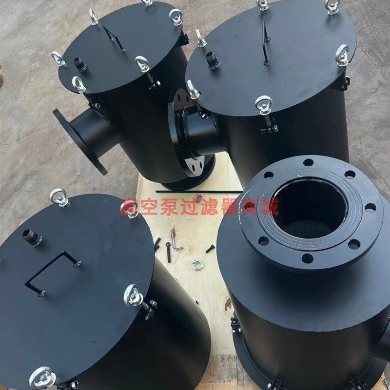 F008真空过滤器 4寸真空泵粉尘过滤桶总成 滤芯除尘滤桶 可做法兰