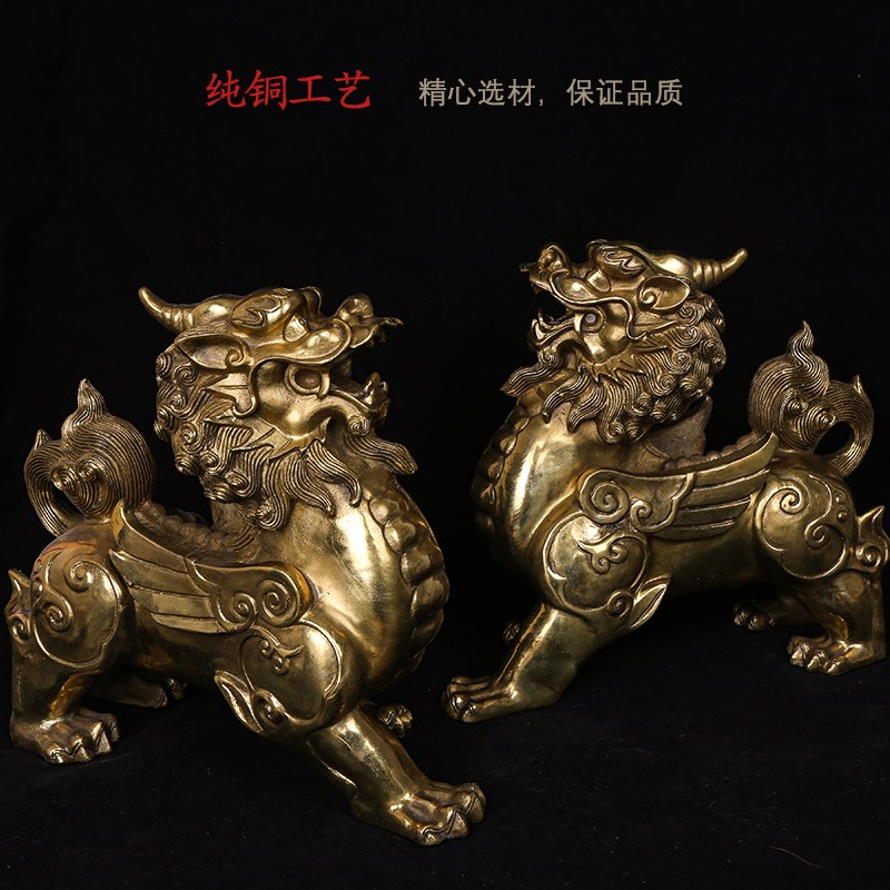纯铜天禄貔貅摆件大号招财进宝开业礼品镇宅财神镇宅貔貅开业大吉