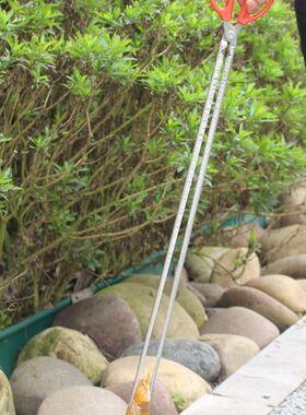 不锈钢垃圾拾物器加长家用市政环卫校园卫生夹子赶海控鱼钳防错位