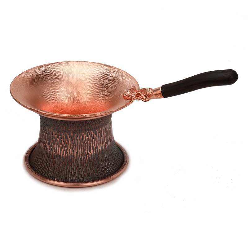 紫铜茶漏滤茶器茶托 纯铜手工茶漏架 茶叶过滤铜茶过滤器支架茶漏