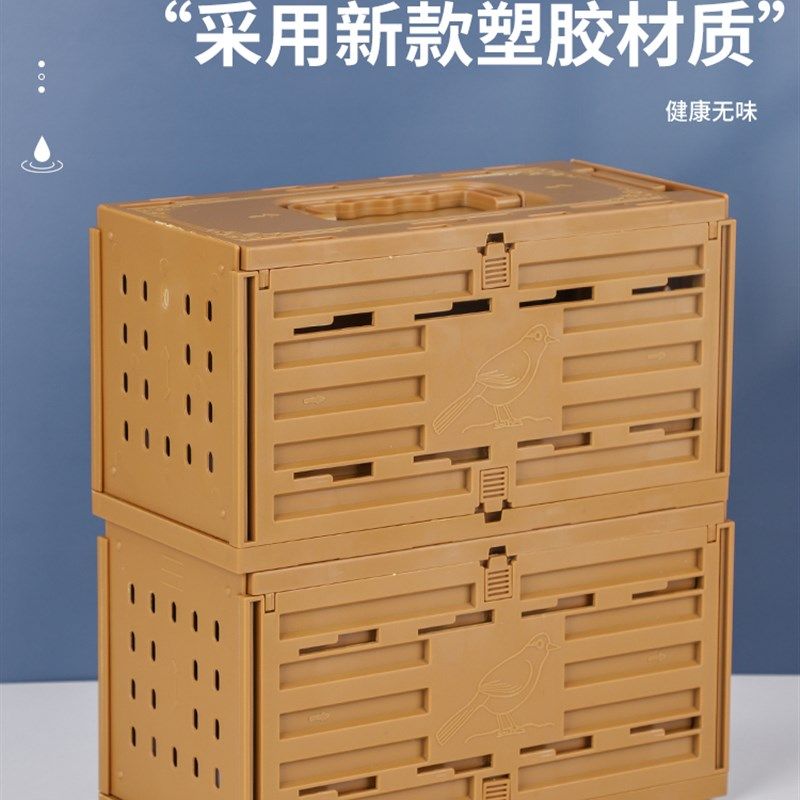 新款快递运输鸟笼画眉鸟小排笼媒笼鹦鹉外出便携塑料胶格笼可组装