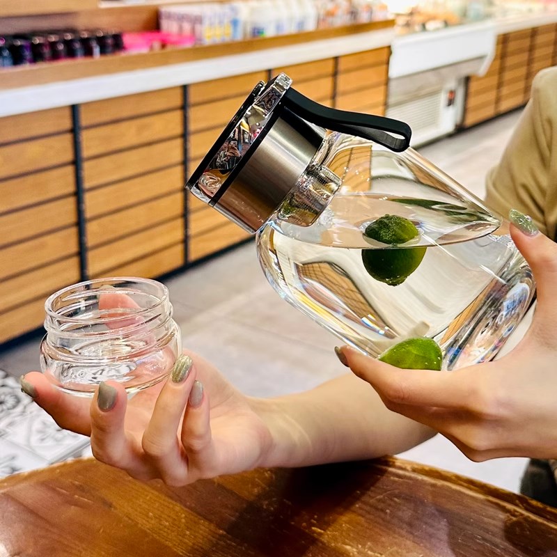 冷萃壶高硼硅玻璃咖啡冷萃瓶不锈钢滤网冷泡花果茶水杯便携大容量