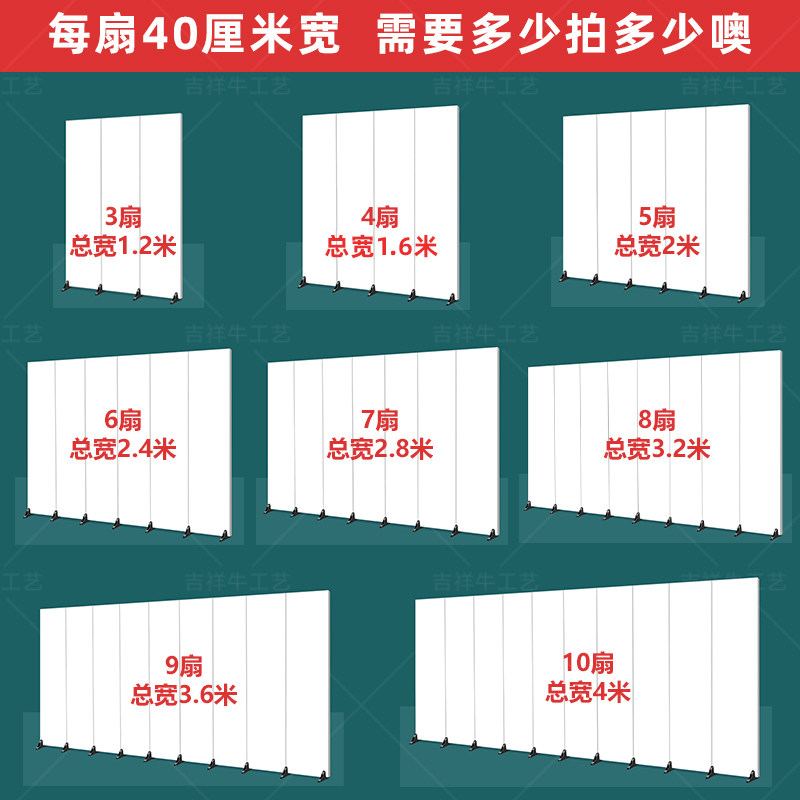 带门免打孔屏风隔断自装可移动房间一面假墙门自装办公室隔板定制