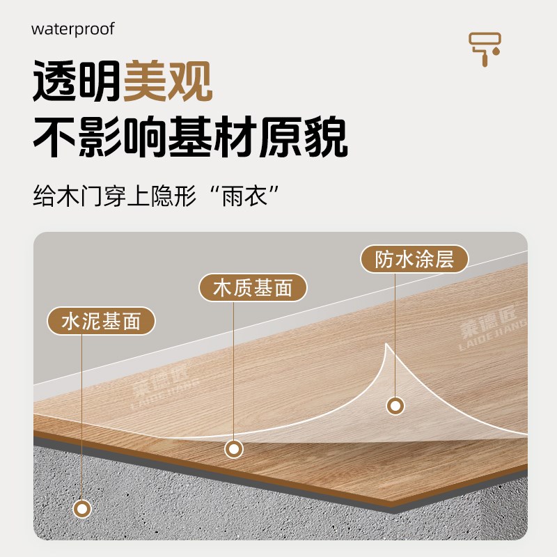 卫生间木门底部防水防潮胶门套受潮修复透明防水胶木地板缝隙防水