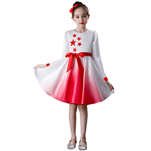 中小学生大合唱团演出服小红星儿童礼服元旦朗诵比赛表演服装男女