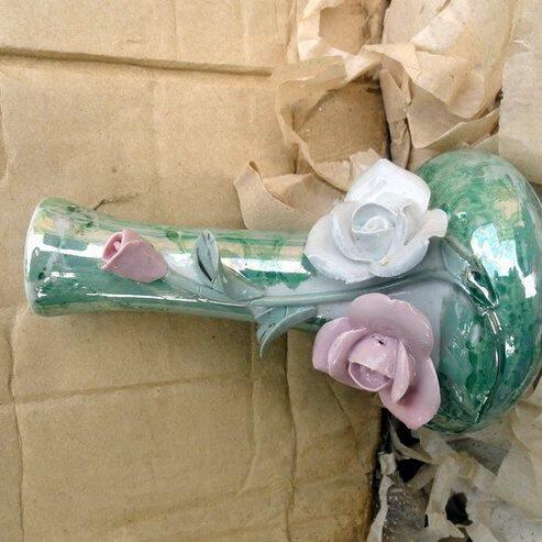 80年代库存 栩栩如生精美瓷器 瓷器摆件 精美小花瓶