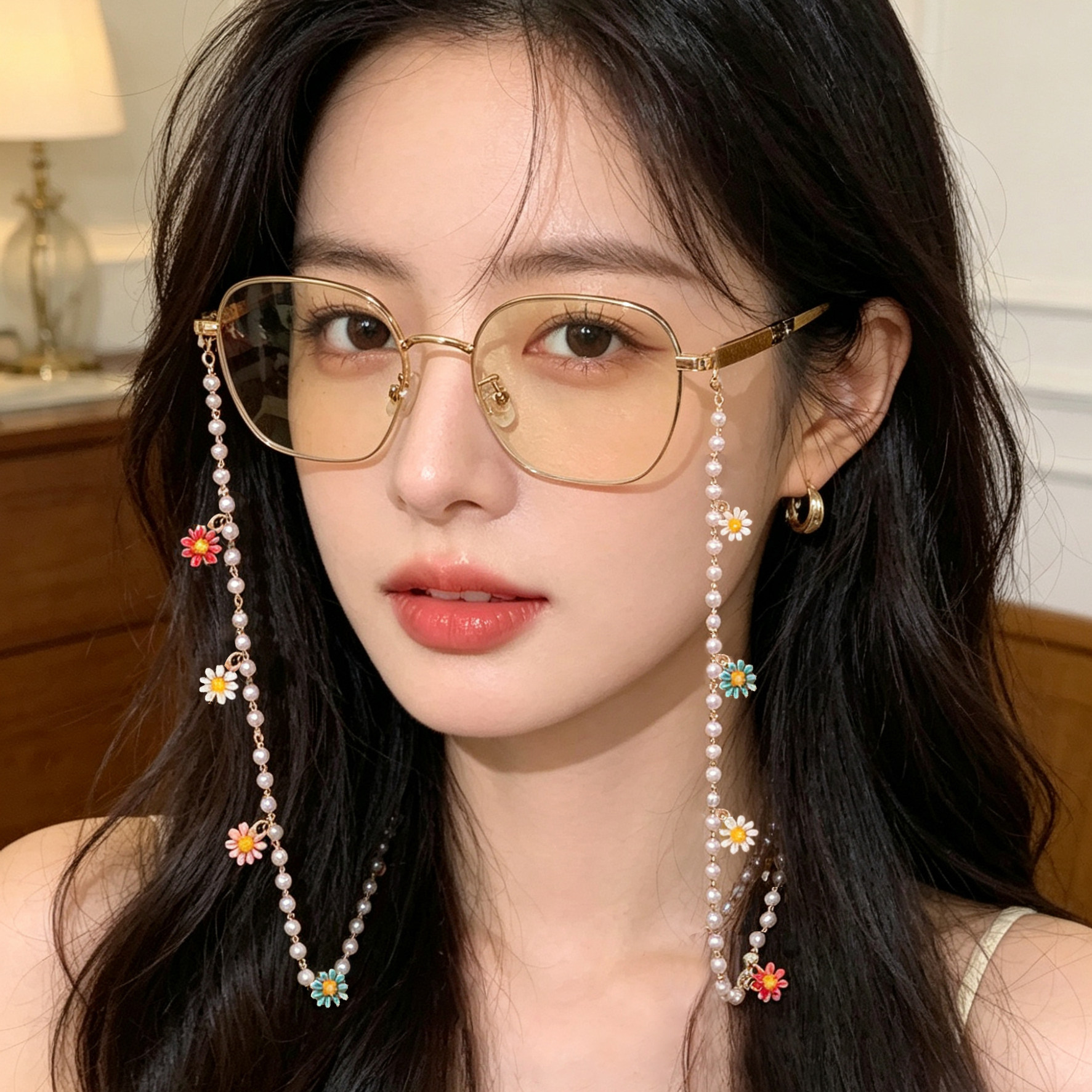高端眼镜链女挂脖时尚轻奢风