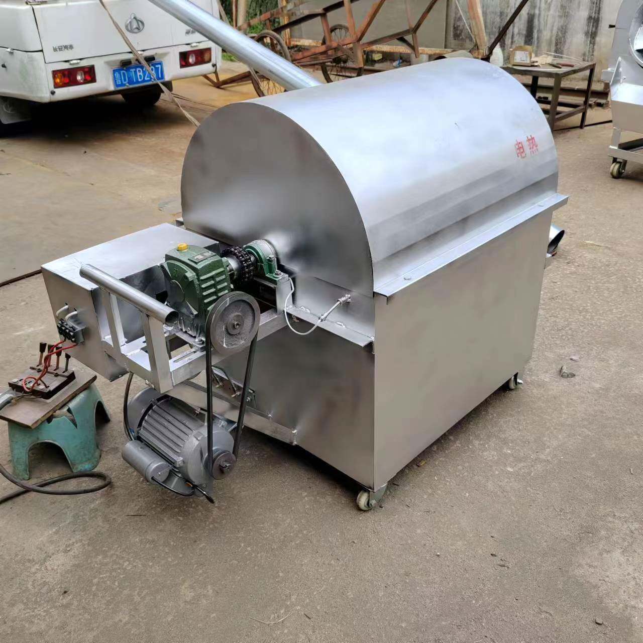 滚筒式多功能炒货机商用小型炒料机全自动炒板栗机花生瓜子机
