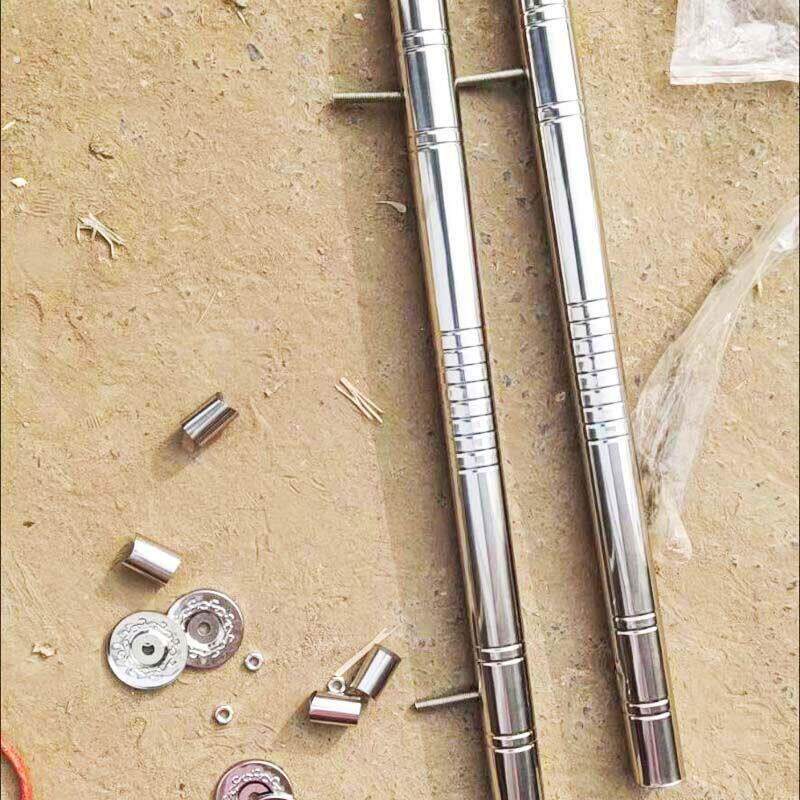 农村大铁门拉手老式不锈钢把手双开关庭院门隐形拉手钢板门木门执