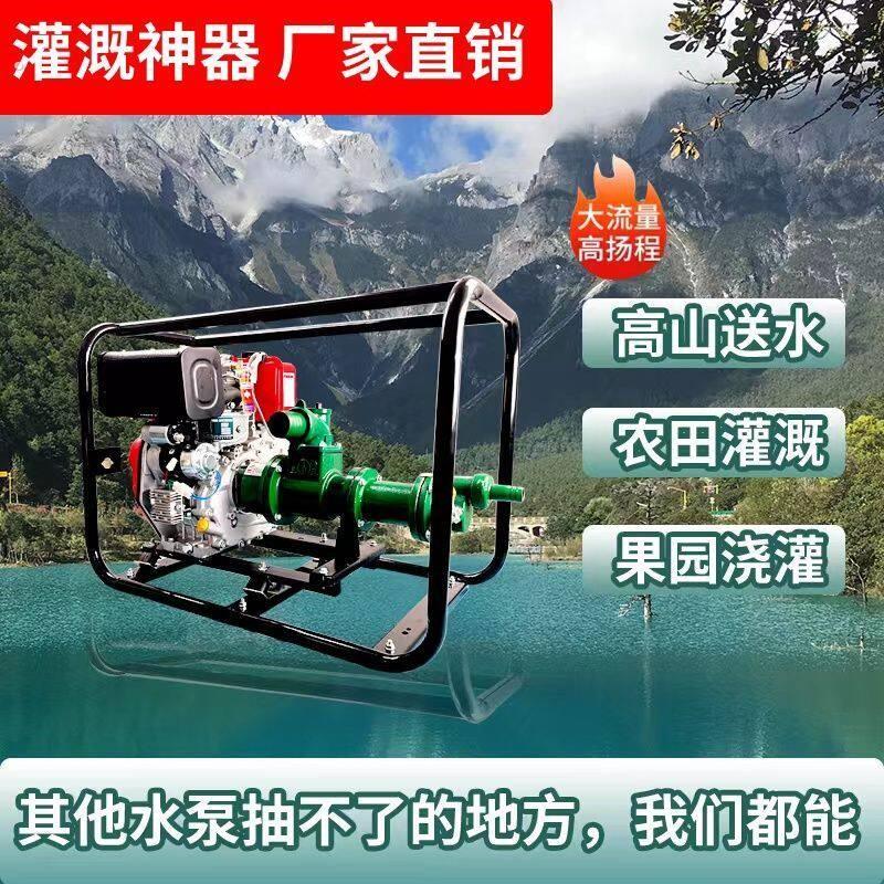 农用高扬程水泵高压抽水机螺杆泵高山抽水1寸2寸汽油柴油电机水泵