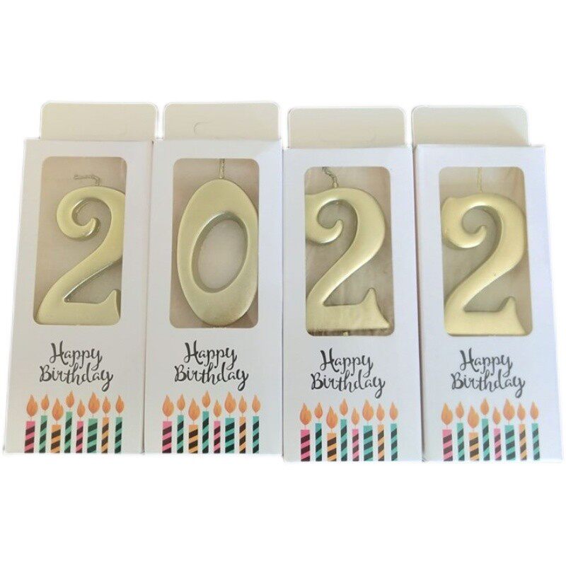 生日蛋糕土豪金 金色数字2022蜡烛大号5cm高档数字蜡烛包邮