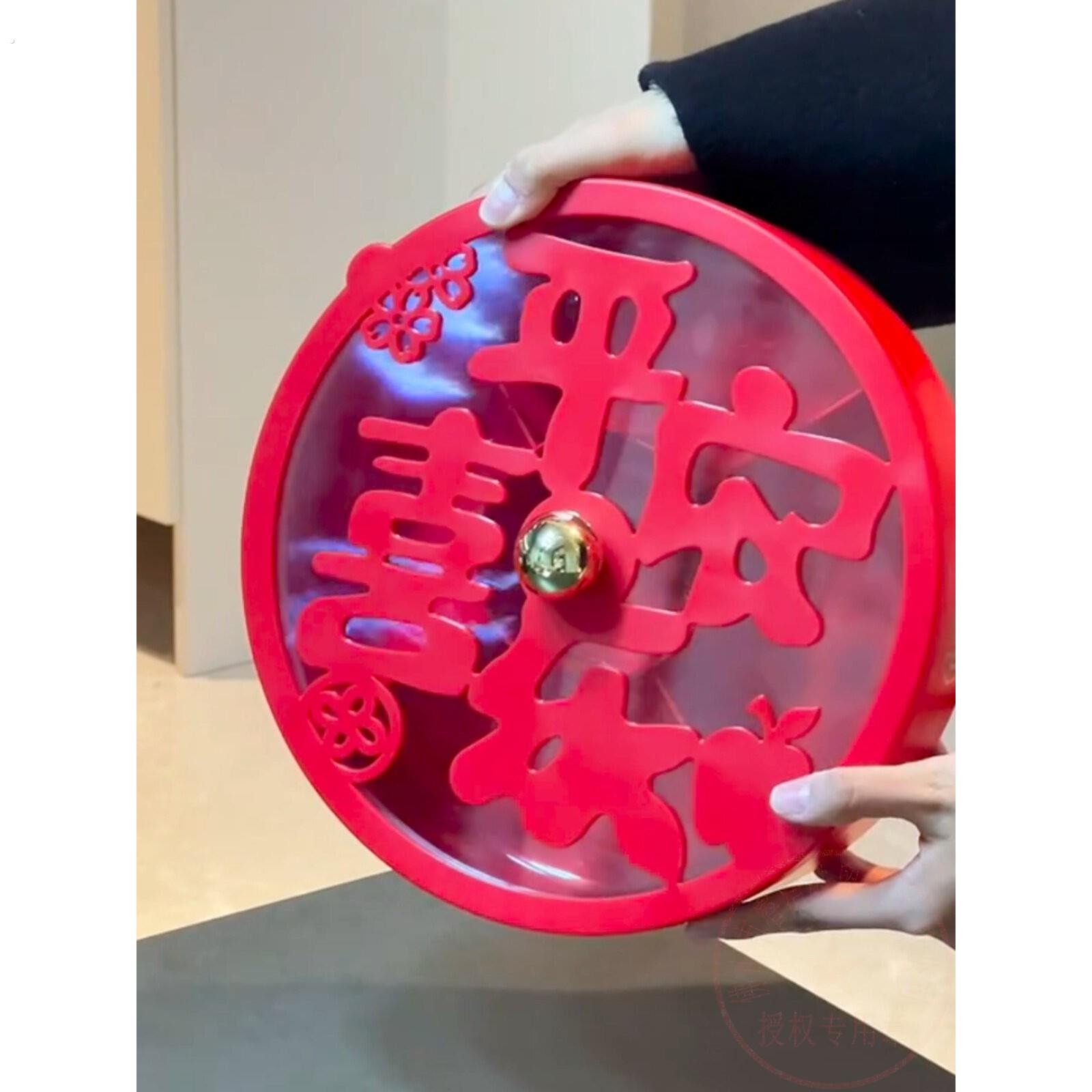 新年带盖过年果盘家用客厅茶几干果收纳盒结婚喜庆分格瓜子糖果盘