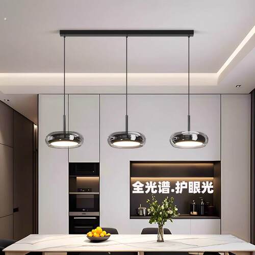餐厅吊灯现代简约意式极简餐桌灯具网红国王湖飞碟吧台饭厅餐厅灯