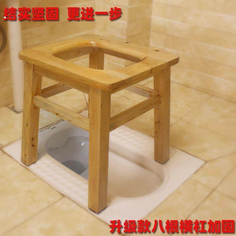 农村旱厕所坐便器马桶家用老年人孕妇卫生间蹲坑改病人便携实木椅