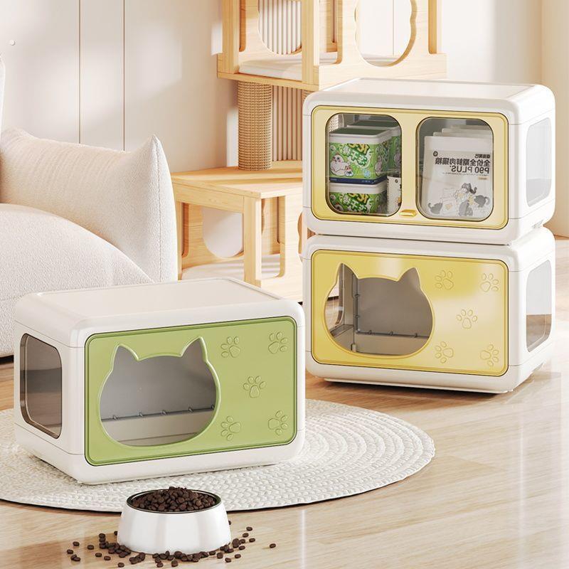 猫窝笼子家用室内超大空间收纳柜多层猫窝猫咪屋收纳箱储物箱猫窝