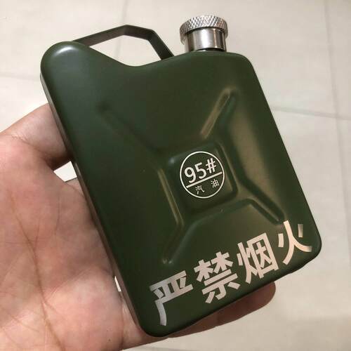出口迷你油桶造型个性水壶04不锈钢水瓶露营防漏便携创意酒壶