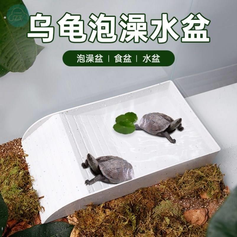 乌龟泡澡盆乌龟深水浮台乌龟睡觉窝黄缘龟水池洗澡盆泡水盆龟水槽