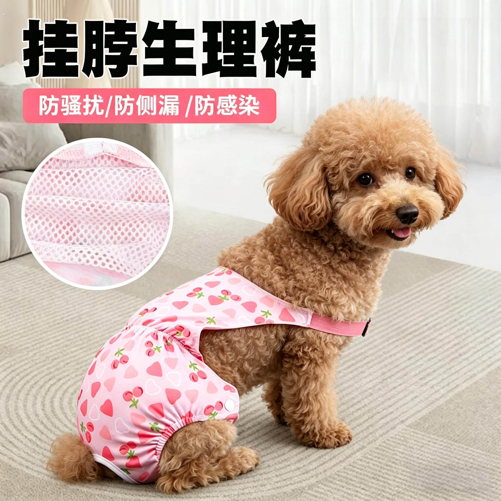 泰迪专用狗狗生理裤狗宠物母狗生理期安全裤可排泄防交配裤避孕裤