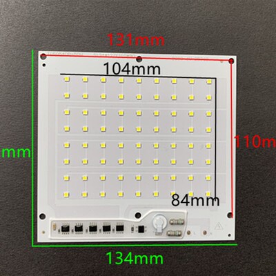 免驱动LED灯板集成灯珠AC220V投光灯路灯COB光源维修配件50W200W