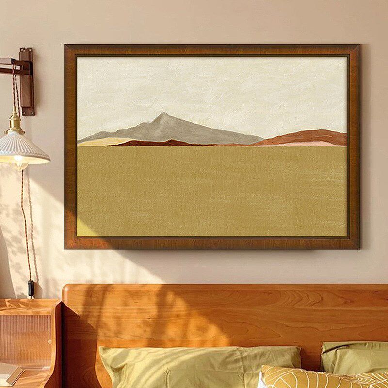 山景》法式中古风客厅风景画北欧复古装饰画小众艺术玄关餐厅挂画