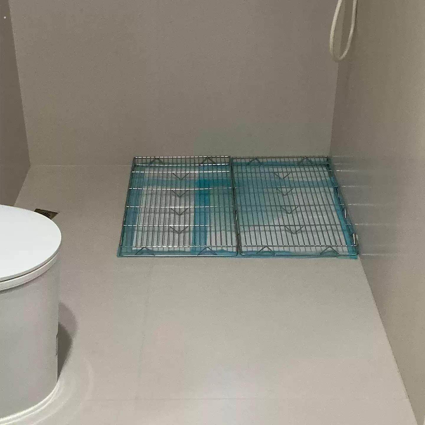 不锈钢狗厕所大中小型犬防踩屎网架定点排便神器宠物尿盆尿垫托盘