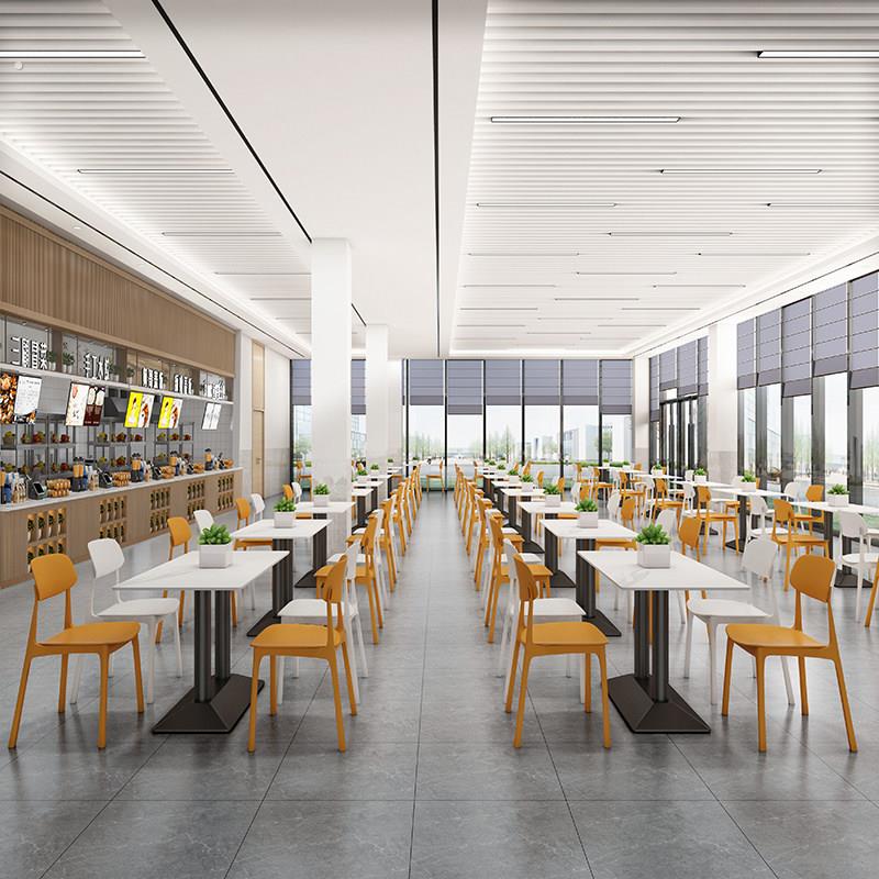 厂家公司员工食堂餐饮小吃快餐店餐桌椅商用组合粉店面馆饭堂饭厅
