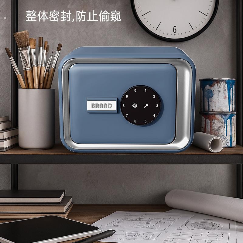 新品培养理财电子大容量存钱罐仿真指纹密码电子双重防护密码箱