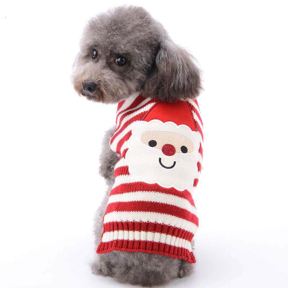 热销圣诞老人宠物毛衣猫狗狗衣服针织贵宾泰迪小型中大型犬