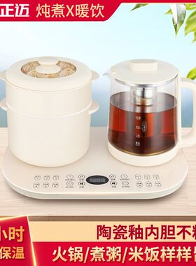 正迈多功能养生壶套装花茶黑茶煮茶器烧水壶保温炖煮火锅三合一