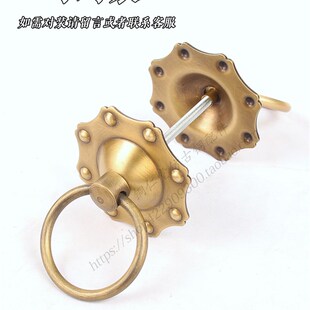 仿古大门门环拉手老式木门把手中式纯铜实木门复古拉环装饰铜配件