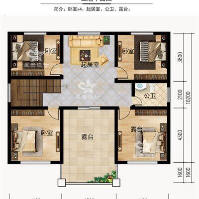 新中式现代别墅设计施工图纸农村自建房二层半小洋楼三层楼房图纸