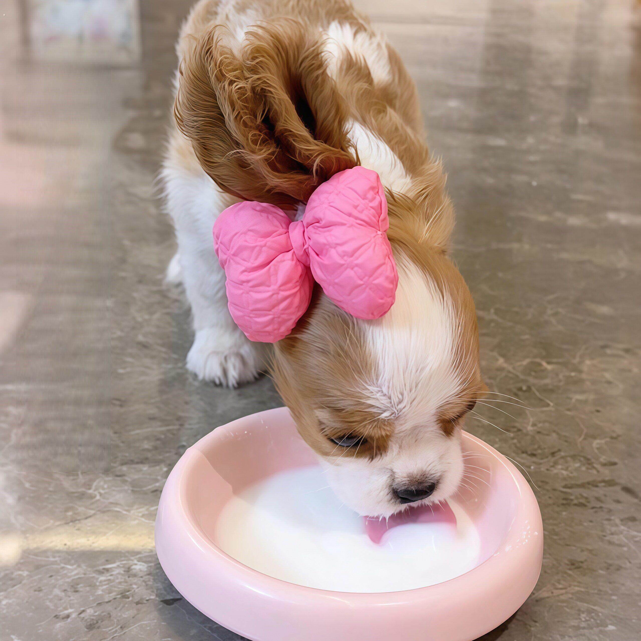 狗狗发圈比格犬扎耳朵蝴蝶结发圈吃饭免弄脏不勒高弹力拍照神器