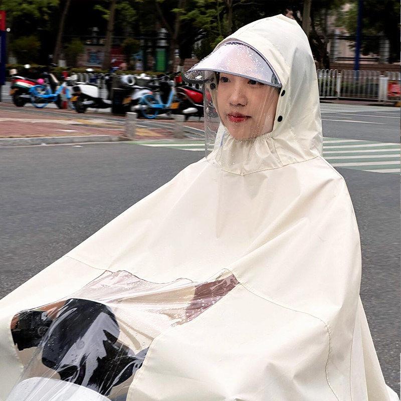 电动车雨衣女长版全身防暴雨加厚加大新款单人骑行电动车专用车罩